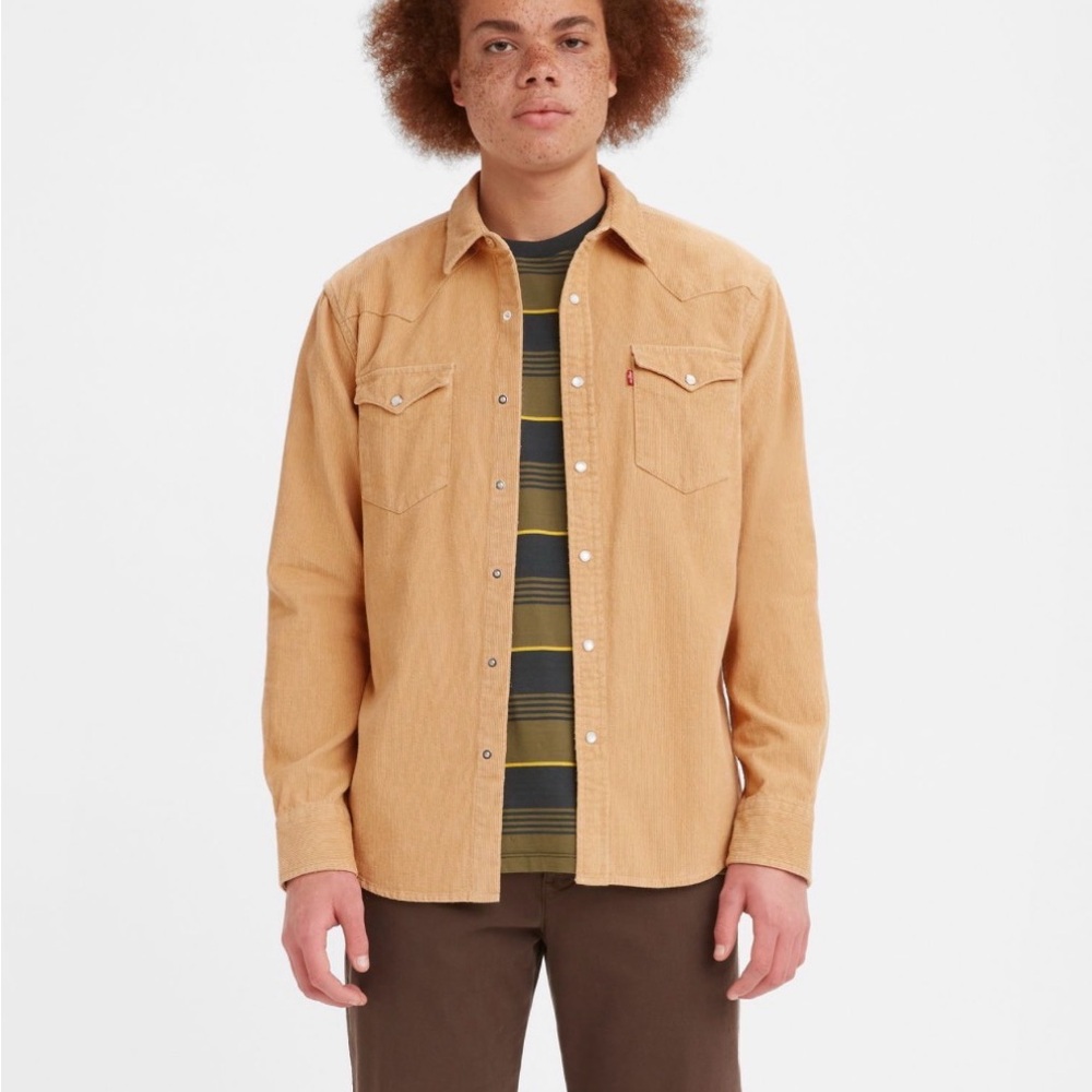 Levi's Classic Western Corduroy Standard Fit Shirt - Men large